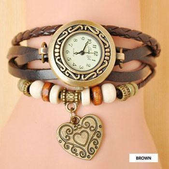 Heart Vintage Wrap Watch